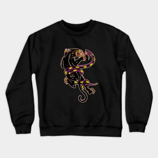 Traditional Tattoo Panther and Snake Crewneck Sweatshirt